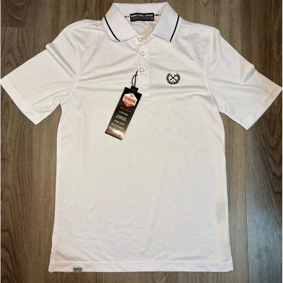 Dixxon Flannel Co Polo Shirt Mens White G-Sport Performance Golf Casual NWT XS - Picture 1 of 8